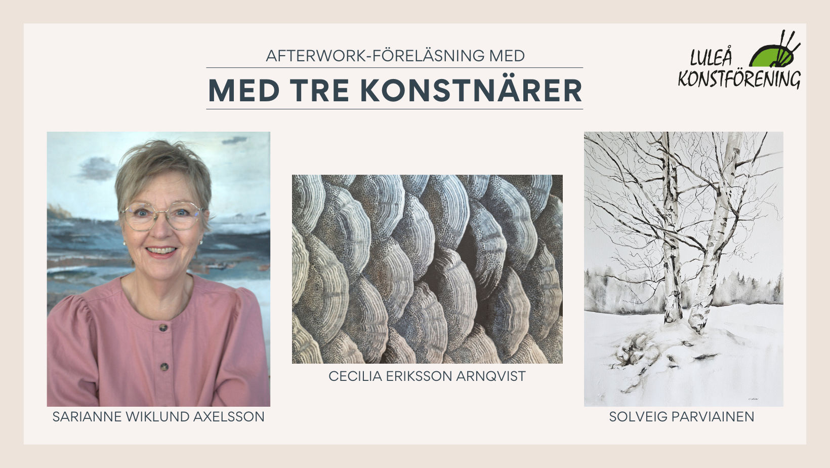 Afterwork-föreläsning med tre konstnärer